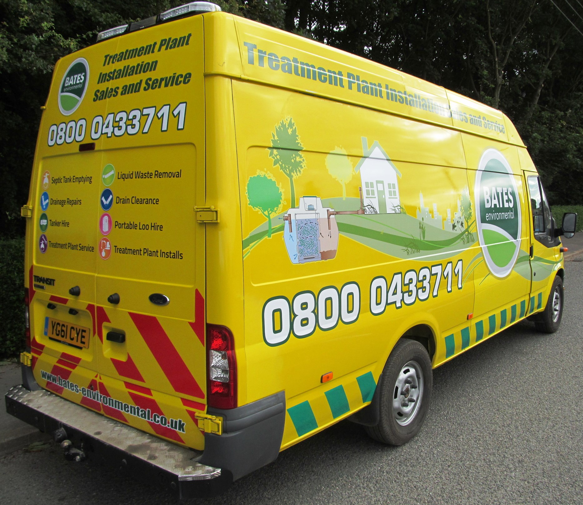 service install yellow van